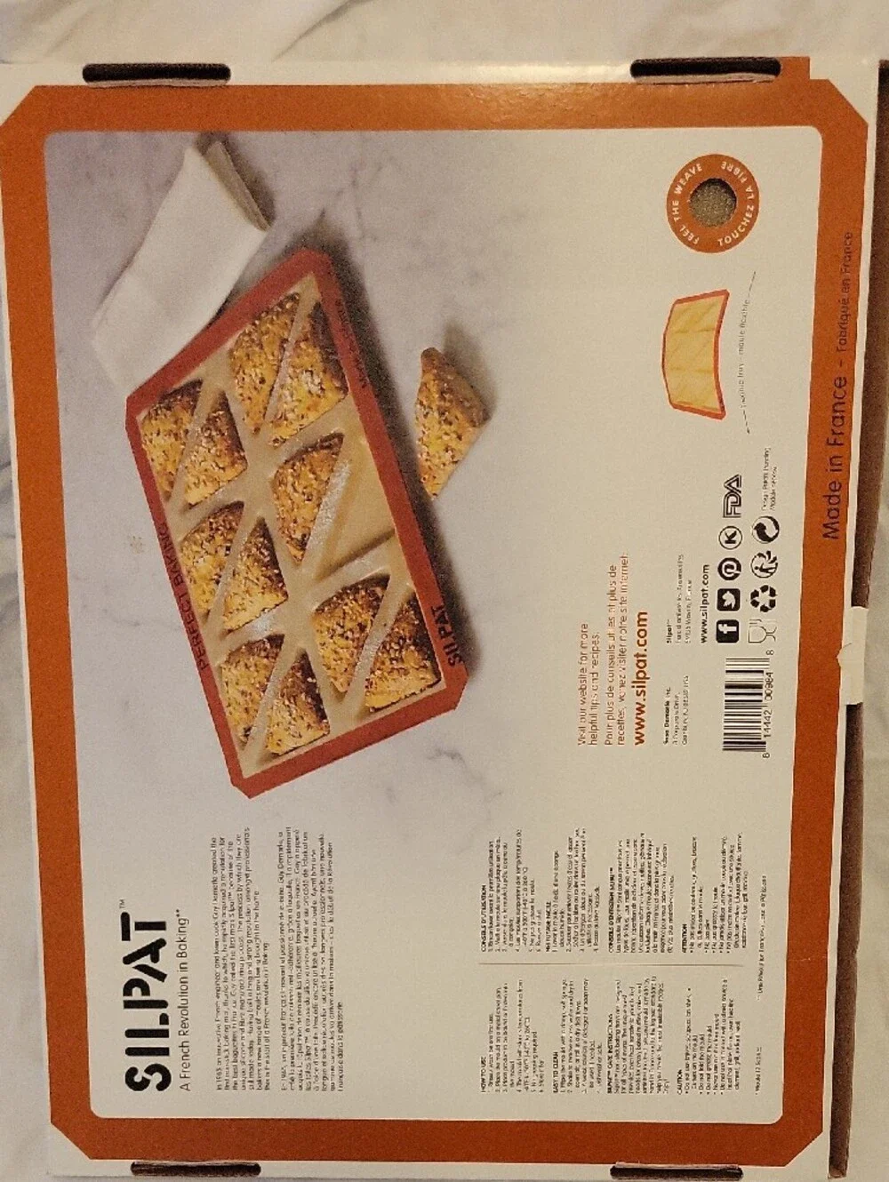 Silpat 12-Hole Scone Tray - Brown Non-Stick Silicone Baking Mat